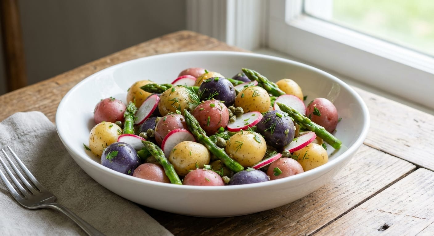 découvrez notre salade printanière de pommes de terre, une recette légère et gourmande idéale pour se régaler sans culpabiliser. fraîcheur et saveurs au rendez-vous pour vos repas équilibrés.