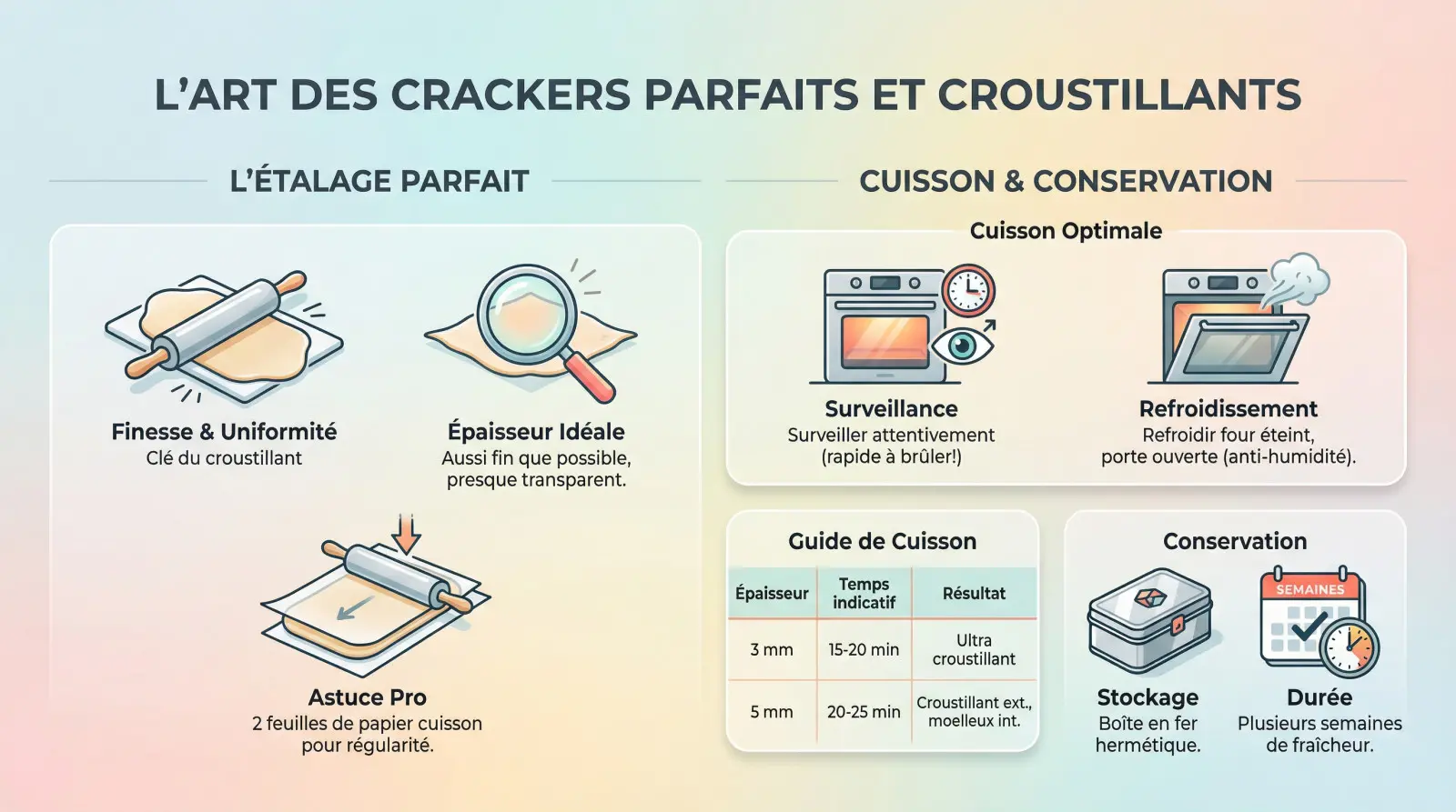 <strong>Crackers sans gluten dorés et croustillants</strong> sur une plaque de cuisson »></p><p>Maintenant que vous avez la base, passons aux détails qui transforment de simples crackers en une <strong>véritable addiction croustillante</strong>.</p><h3 id=
