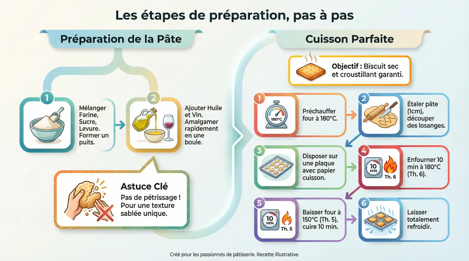 Préparation de la pâte à canistrelli : mélange des ingrédients et découpe des biscuits corses