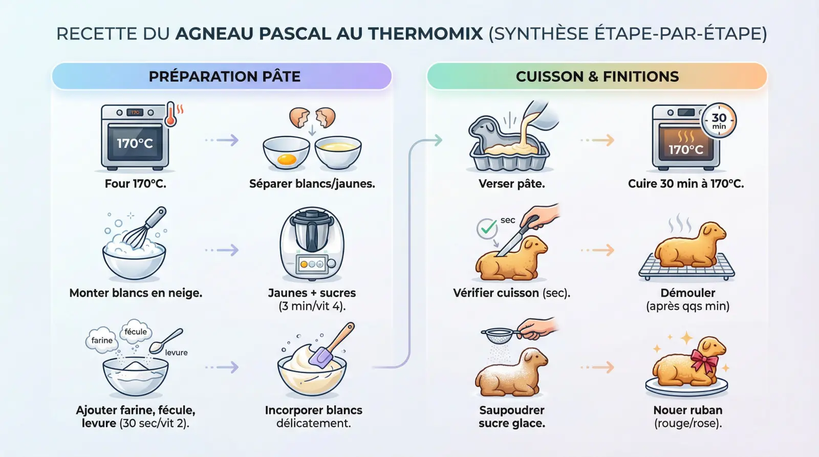 Préparation étape par étape de l'agneau pascal alsacien au Thermomix