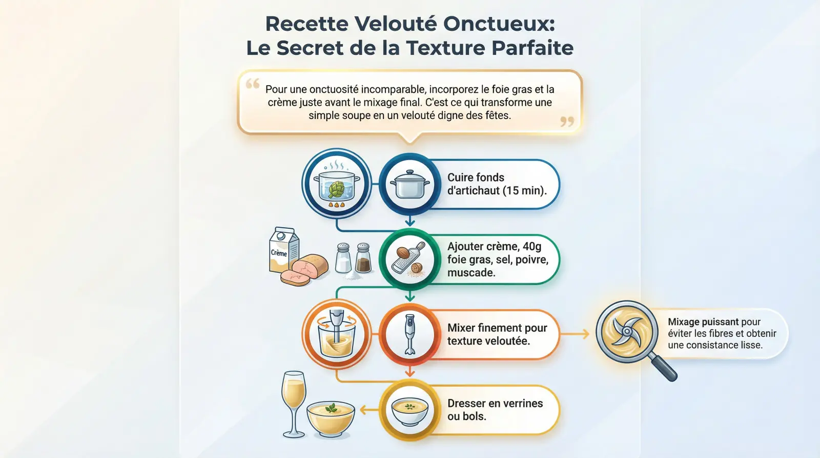 Velouté d'artichaut onctueux et sa texture parfaite