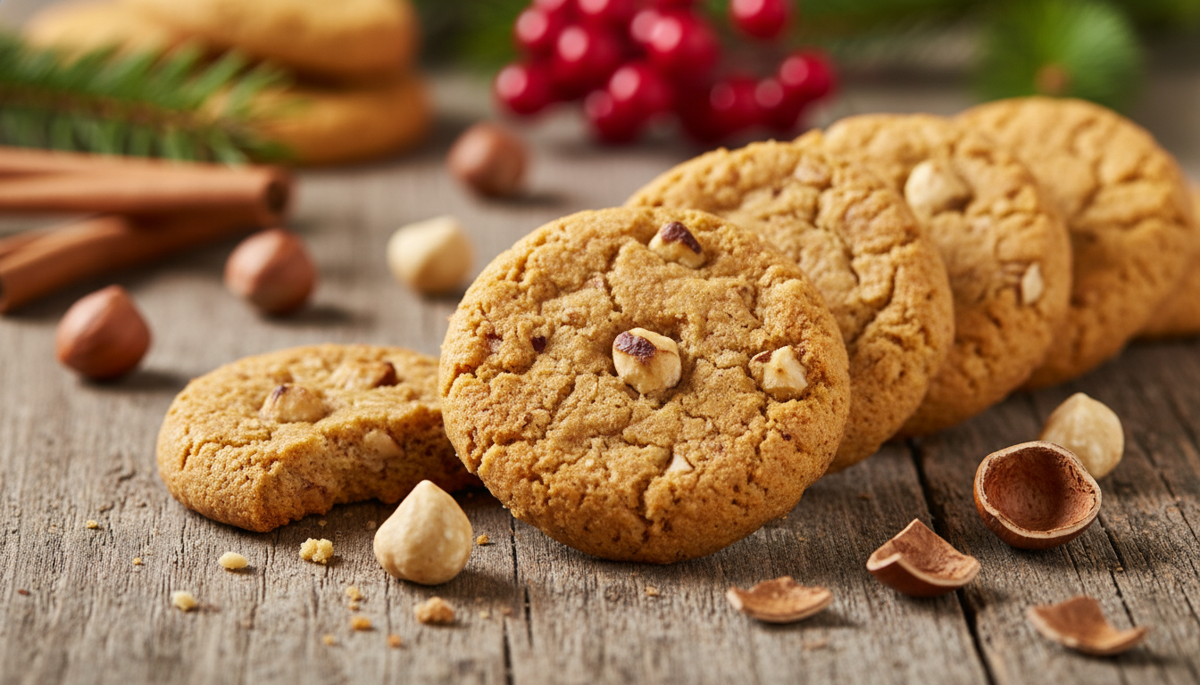 découvrez la recette rapide et irrésistible des biscuits aux noisettes sans farine ni beurre, parfaits pour un goûter de noël croustillant et gourmand.