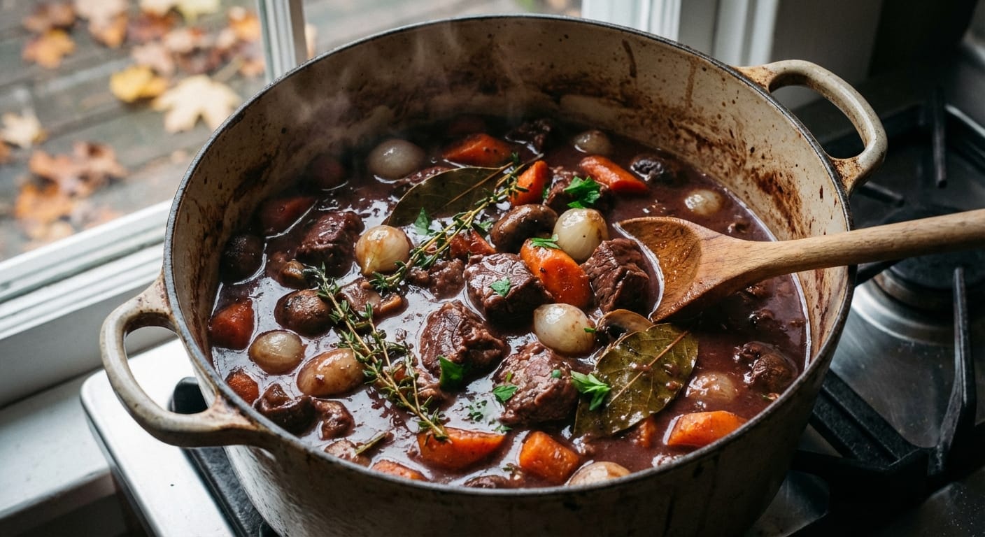 découvrez ce bœuf aux carottes fondant qui embaume la cuisine et transforme chaque dîner en une véritable célébration automnale, parfaite pour réchauffer vos soirées.