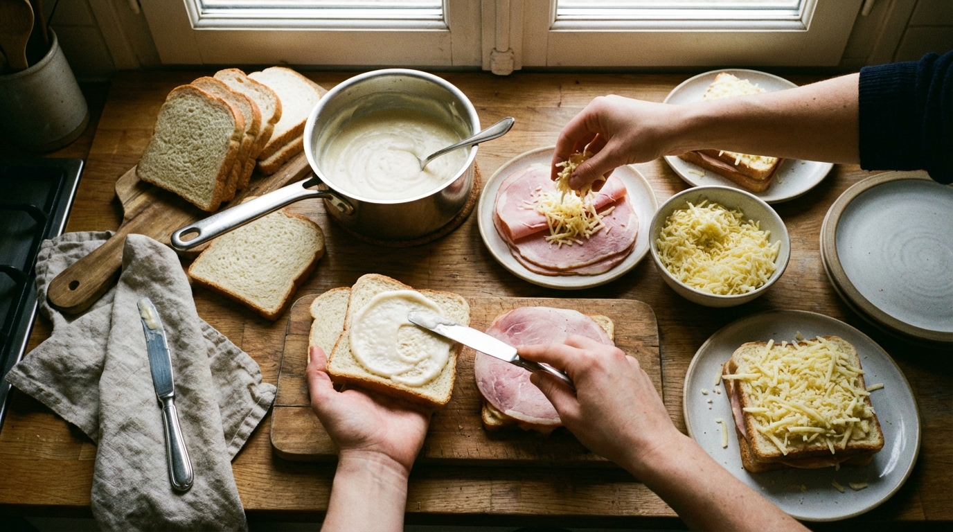 découvrez notre recette facile et gourmande de croque-monsieur au jambon et fromage, idéale pour un repas express savoureux et réconfortant.