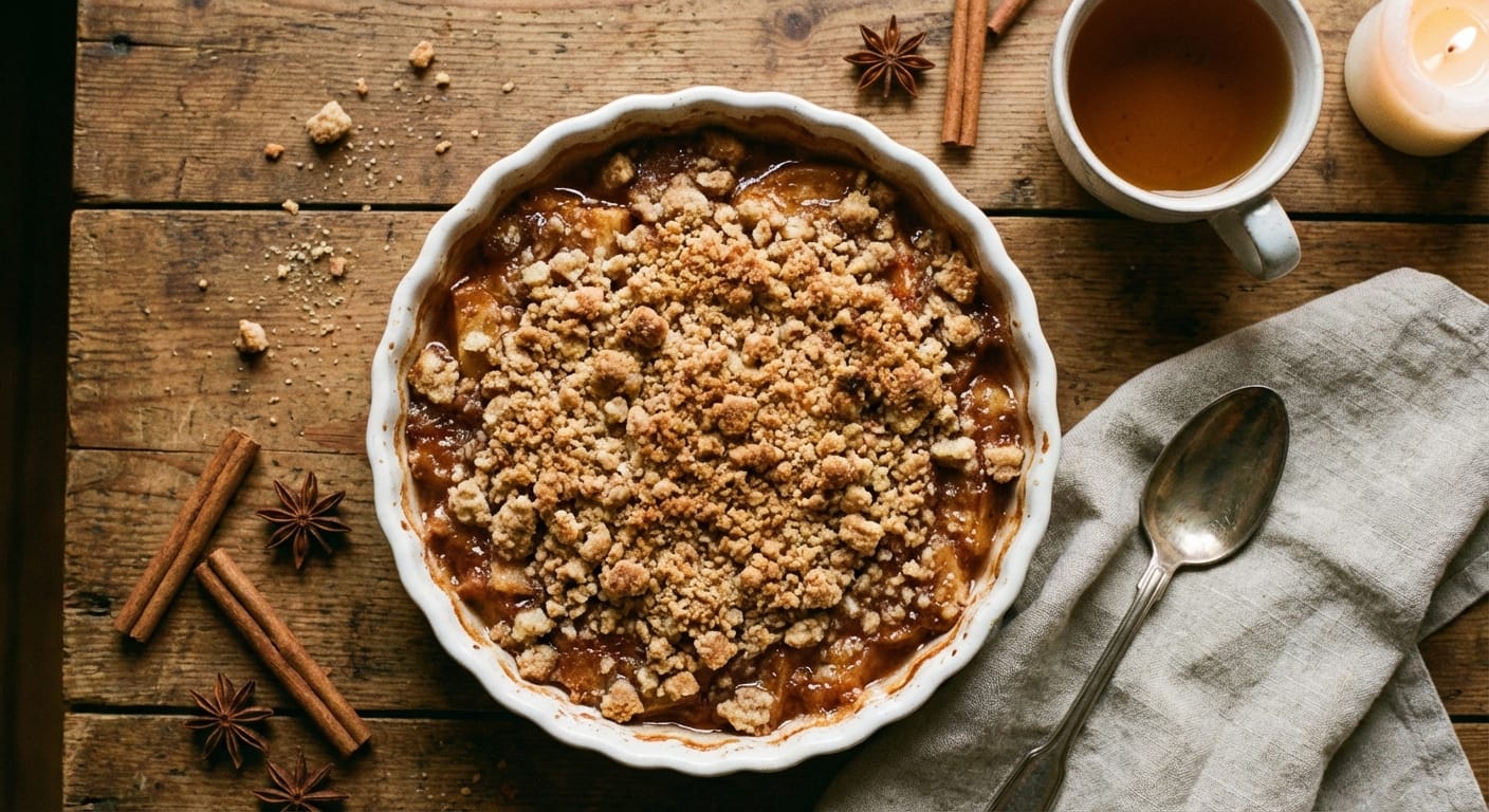 découvrez notre recette express de crumble pommes-cannelle, un délicieux dessert réconfortant qui vous plonge en enfance en seulement 10 minutes. facile et rapide à préparer !