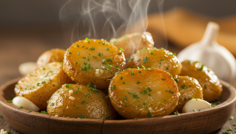 savourez la délicieuse recette de pommes de terre au beurre d’ail, un plat simple et gourmand qui ravira vos papilles dès la première bouchée.