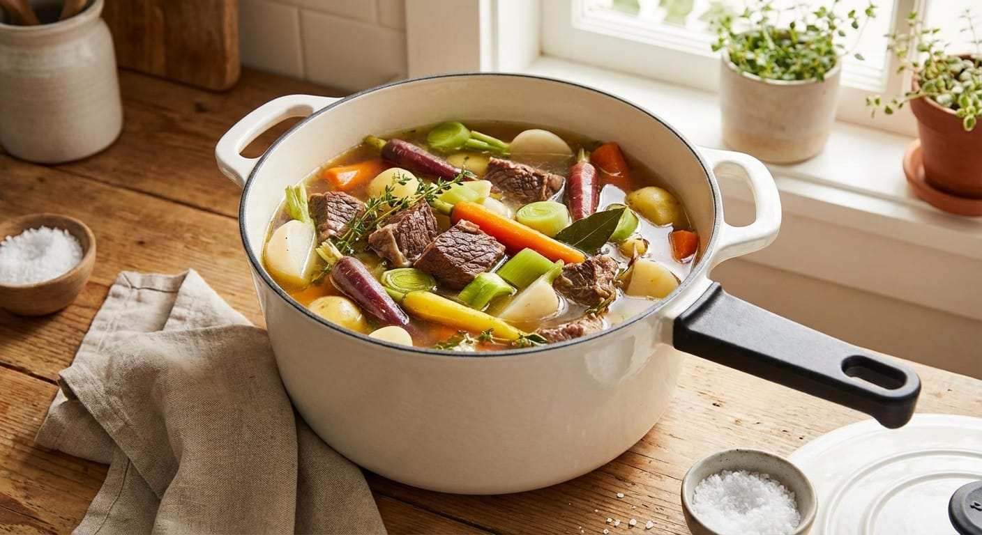 apprenez à préparer un pot-au-feu savoureux en un temps record avec notre recette express. un dîner délicieux prêt rapidement, sans passer des heures en cuisine !