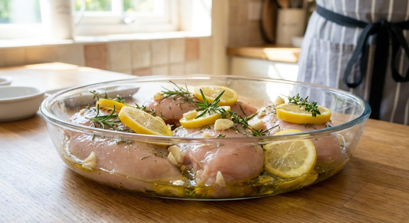 savourez un poulet grillé parfaitement mariné aux notes fraîches de concombre et menthe, idéal pour un repas léger et plein de fraîcheur.