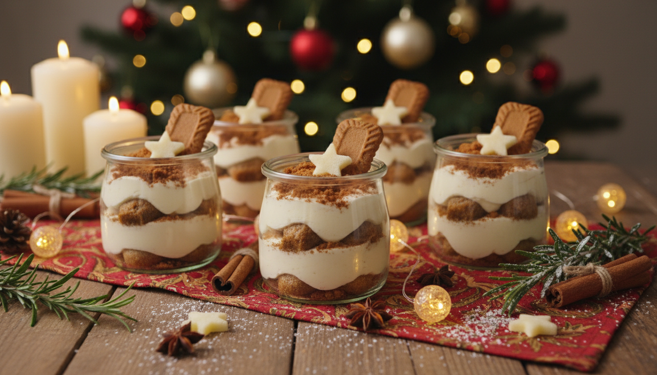 savourez un tiramisu de noël fondant et sans cuisson, alliant spéculoos croustillants et mascarpone onctueux, pour une douceur irrésistible et festive.