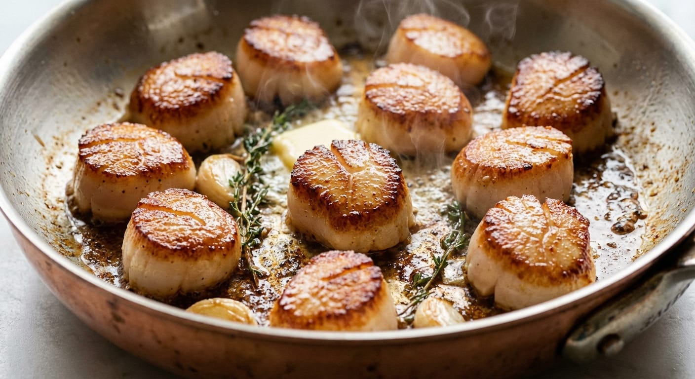 savourez de délicates coquilles saint-jacques généreusement nappées d'une onctueuse crème au fromage bleu, une harmonie parfaite de saveurs raffinées pour un plat d'exception.