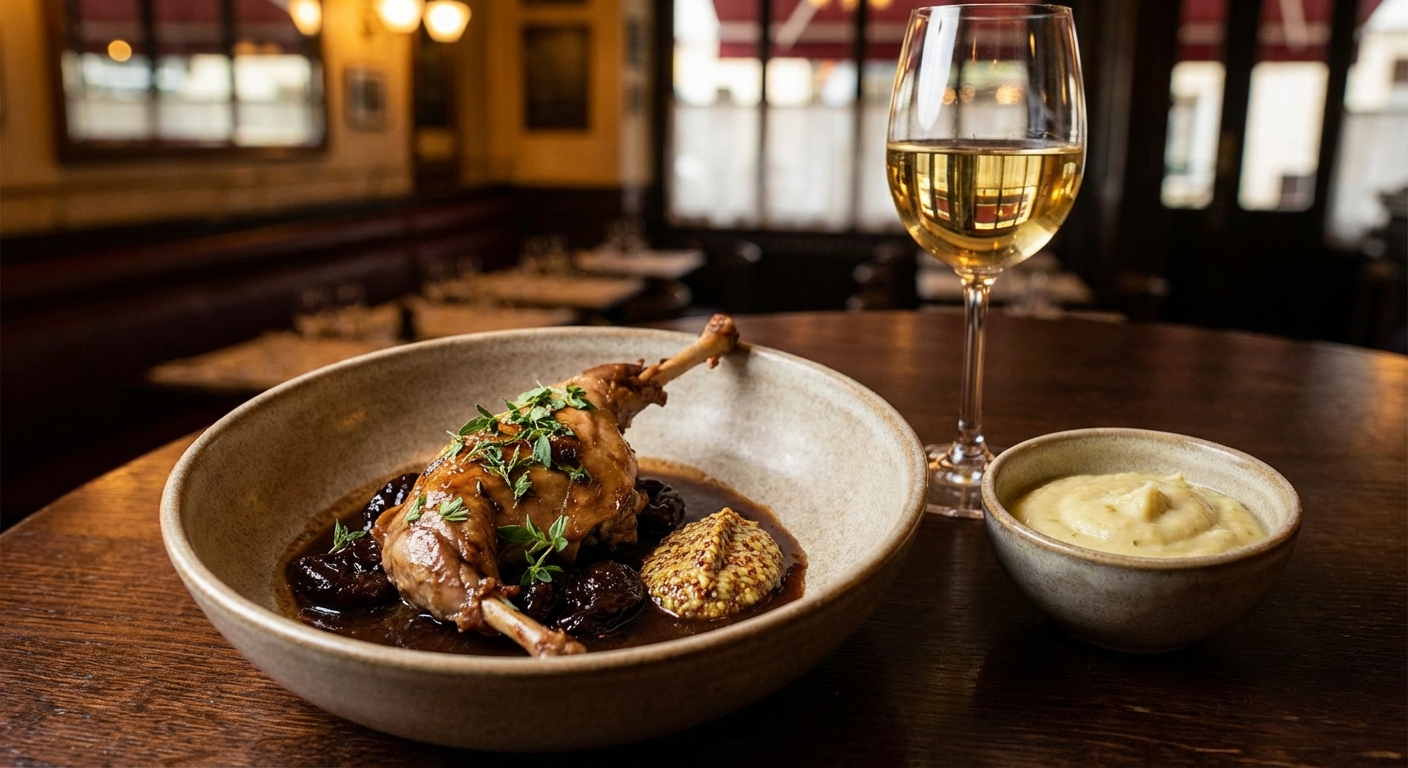 découvrez notre recette légère et gourmande de délice fondant de lapin aux pruneaux et moutarde, parfaite pour un repas savoureux et équilibré.