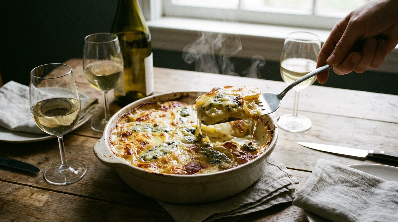 découvrez notre recette facile et gourmande de gratin de pommes de terre au fromage bleu, un délice fondant qui ravira vos papilles à chaque bouchée.