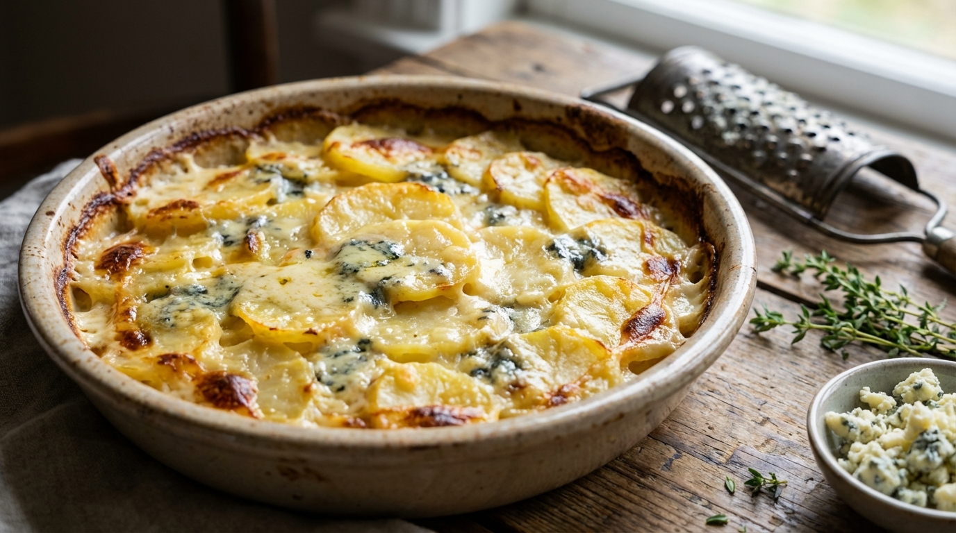découvrez notre recette gourmande de gratin de pommes de terre au fromage bleu, un délice fondant et savoureux pour régaler toute la famille.