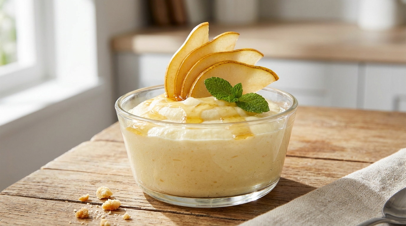 découvrez notre recette simple et gourmande de mousse fruitée à la poire, un délice léger parfait pour satisfaire vos envies sucrées tout en douceur.