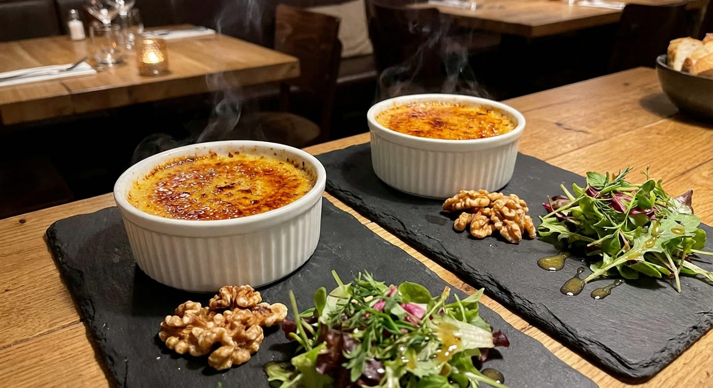 découvrez notre recette irrésistible de crème brûlée au maroilles et éclats de noix, un délice sucré-salé qui ravira vos papilles. facile à préparer et parfait pour impressionner vos invités.