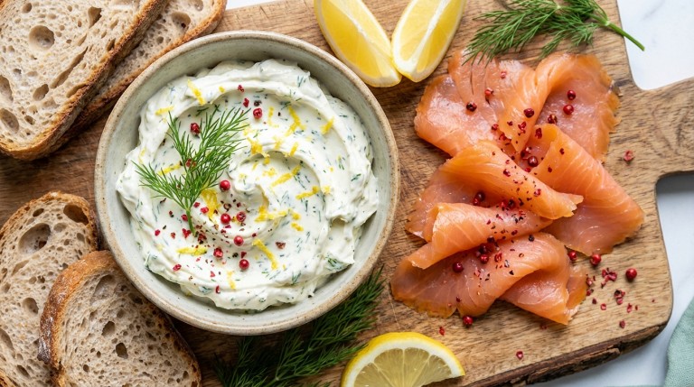 découvrez nos délices croustillants : des crackers légers garnis de saumon fumé savoureux et de fromage frais onctueux, parfaits pour un apéritif raffiné et gourmand.
