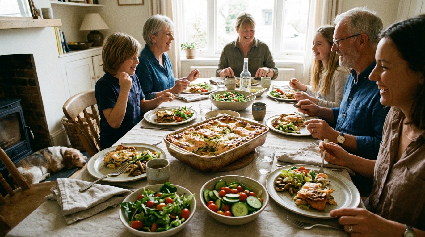 découvrez notre recette savoureuse de lasagnes au saumon, poireaux et champignons, généreusement nappées d'une béchamel légère pour un plat gourmand et raffiné.