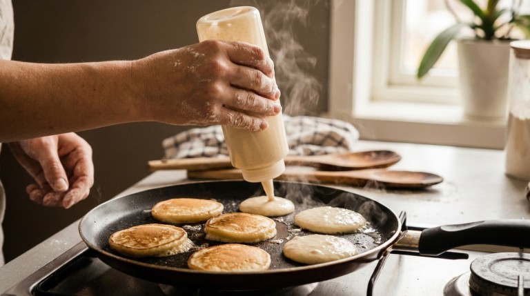 savourez des blinis maison moelleux servis avec des pickles de légumes croquants et une tartinade végétale gourmande pour un repas sain et délicieux.