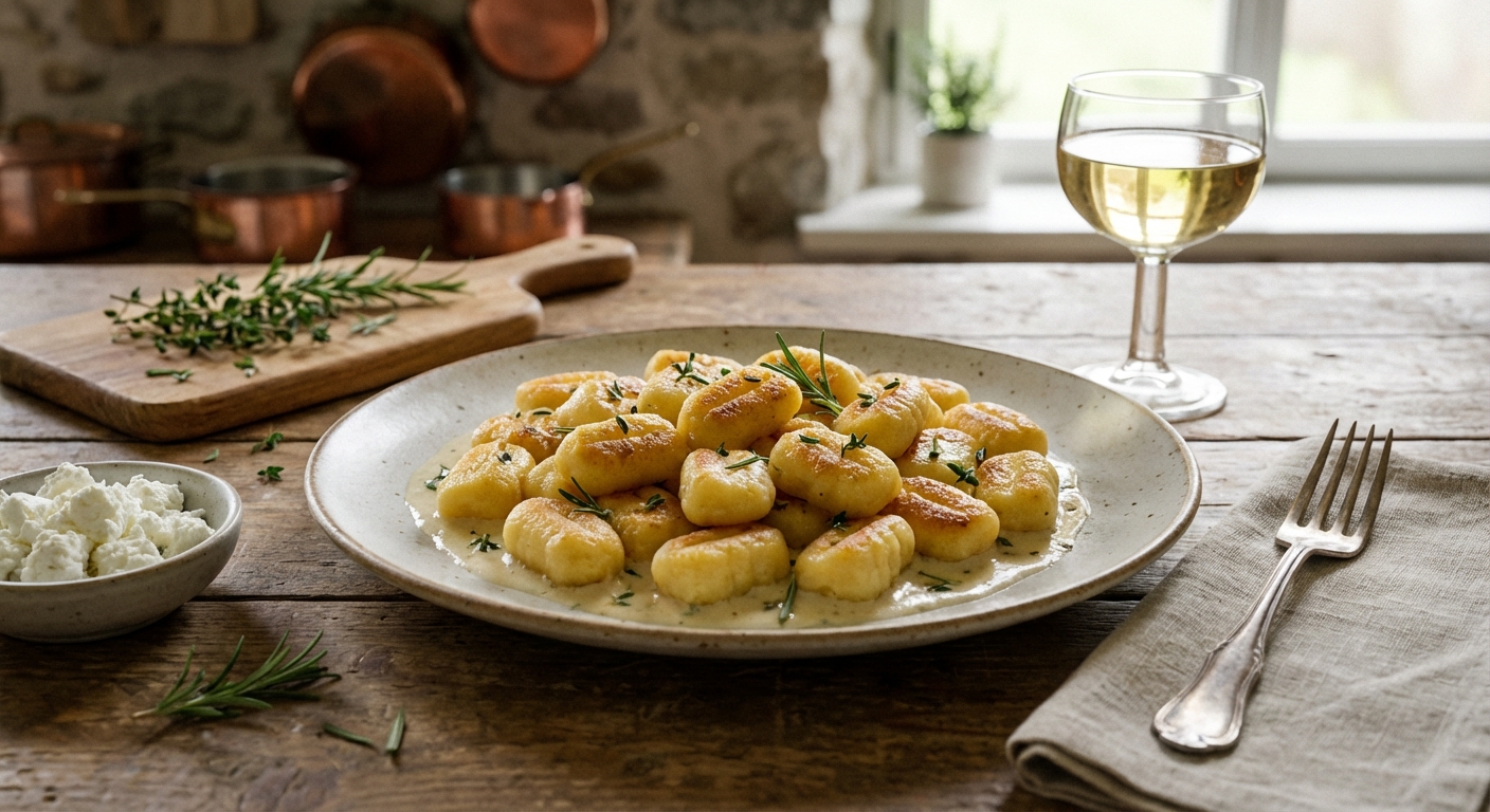 découvrez notre recette gourmande de gnocchis maison au fromage de chèvre frais, facile à préparer et pleine de saveurs authentiques pour régaler toute la famille.