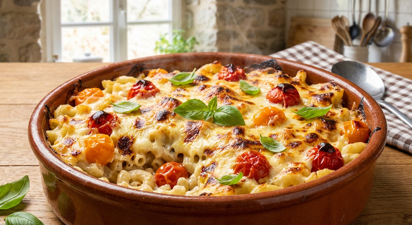 découvrez notre recette facile et savoureuse de gratin de macaroni aux tomates cerise, idéale pour un repas délicieux et réconfortant en toute simplicité.