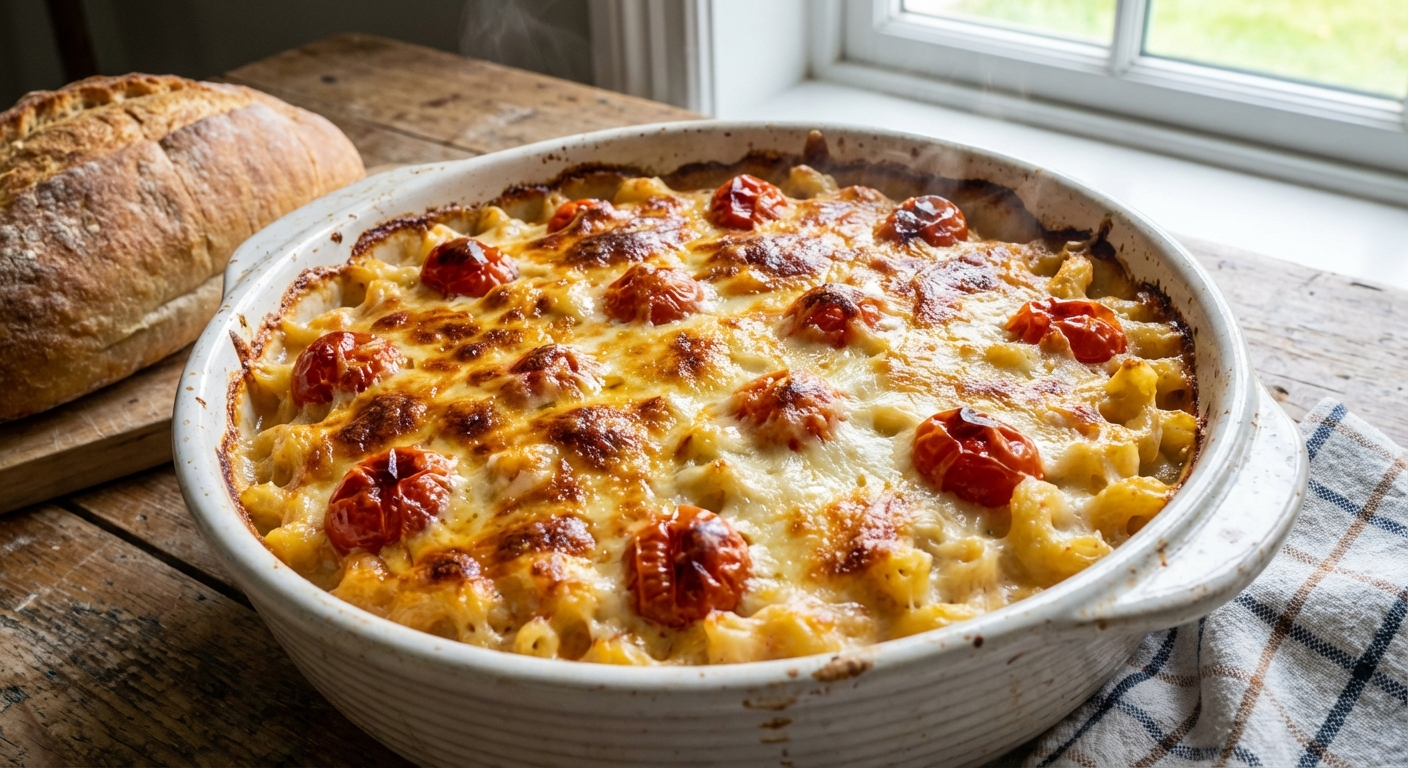 découvrez notre recette facile et savoureuse de gratin de macaroni aux tomates cerise, parfaite pour un repas gourmand et rapide à préparer.