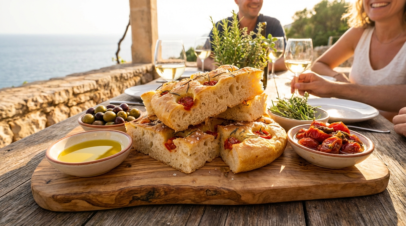 découvrez une recette gourmande et facile de focaccia aérienne parfumée au thym et romarin, idéale pour un apéritif ou un repas convivial.