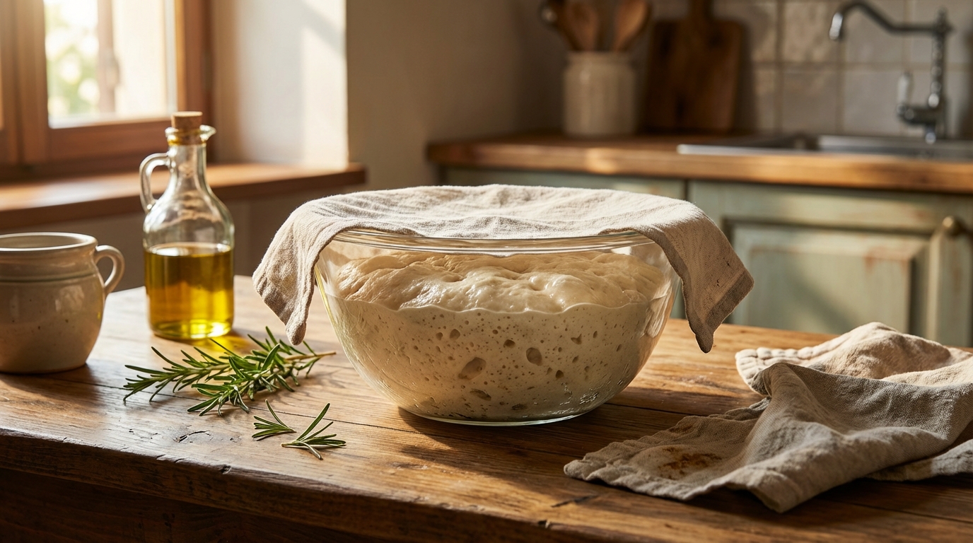 découvrez notre recette gourmande et facile de focaccia aérienne parfumée au thym et au romarin, idéale pour un apéritif ou un repas convivial.