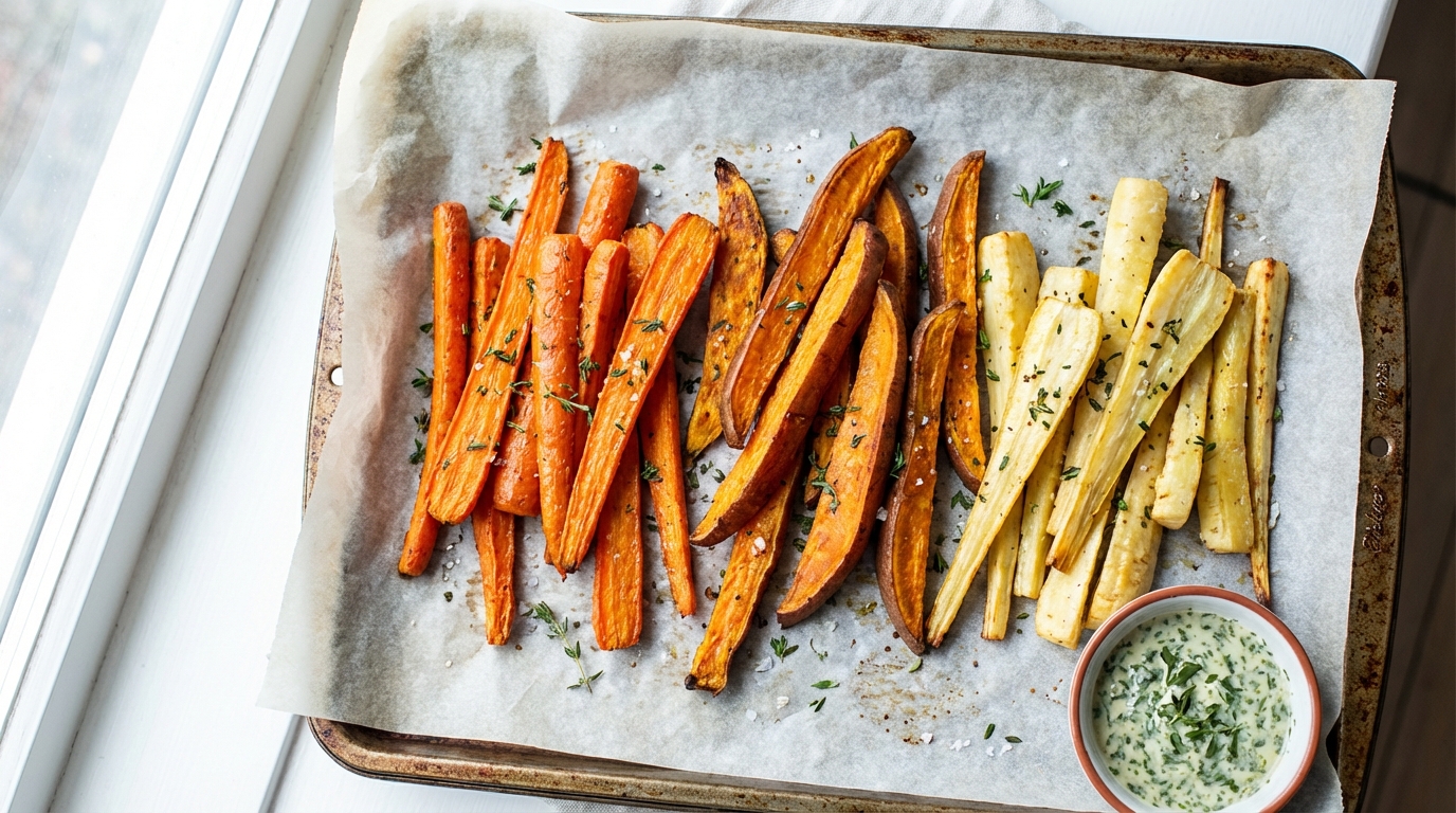 découvrez la recette minceur simple et gourmande des frites de légumes légères au four, parfaites pour un encas sain et savoureux.