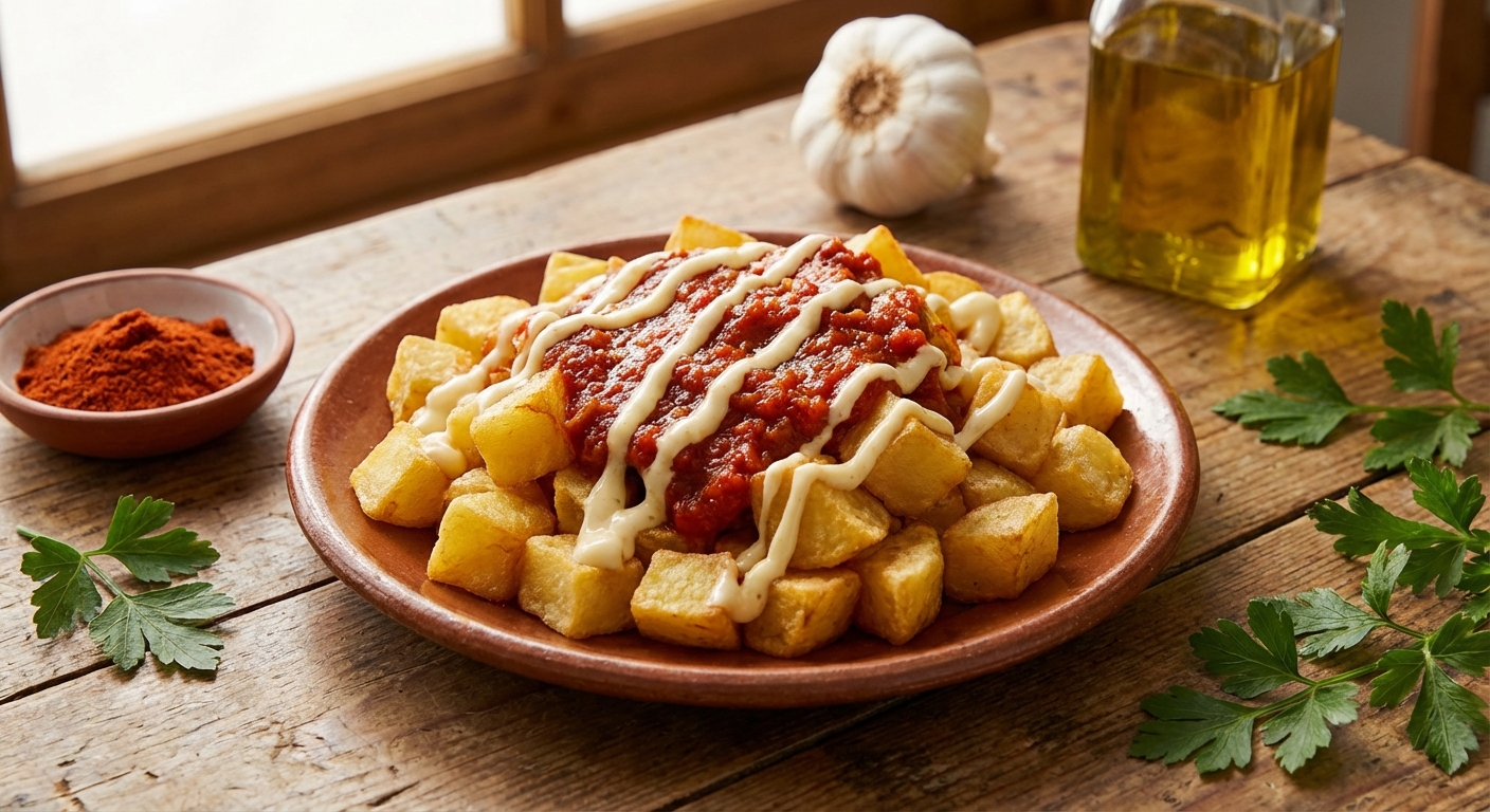découvrez la recette authentique des patatas bravas, astuces pour réussir ce classique espagnol et l'histoire fascinante de ce plat emblématique de la cuisine d'espagne.