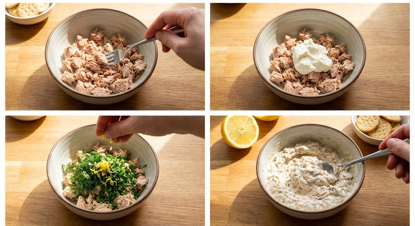 découvrez notre recette express de rillettes de thon, simple et rapide à préparer pour un apéritif savoureux et gourmand.