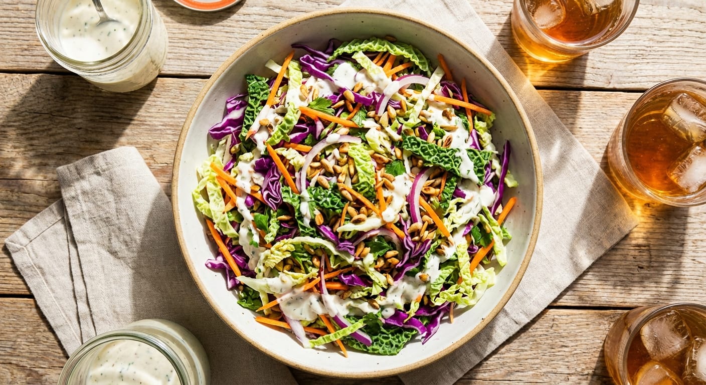 découvrez notre recette de salade croquante aux trois choux, légère et savoureuse, parfaite pour un repas sain et gourmand. facile à préparer et pleine de fraîcheur !
