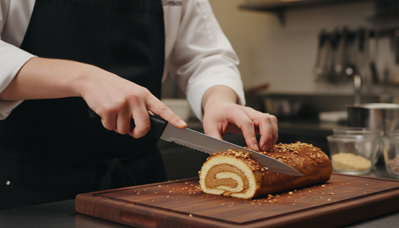 découvrez le roulé praliné-noisettes au cœur ultra croustillant, une délicieuse gourmandise qui fait sensation sur la toile et éveille vos papilles à chaque bouchée.