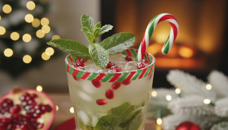 découvrez un réveillon étincelant avec notre mojito grenade aux reflets rouge et vert, une explosion fruitée et festive qui émerveillera vos papilles et illuminera vos fêtes.