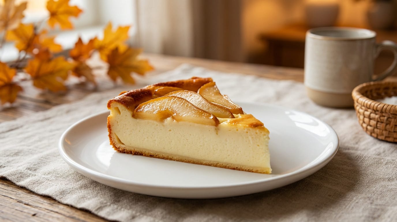 Recette de flan skyr aux poires, dessert léger et crémeux