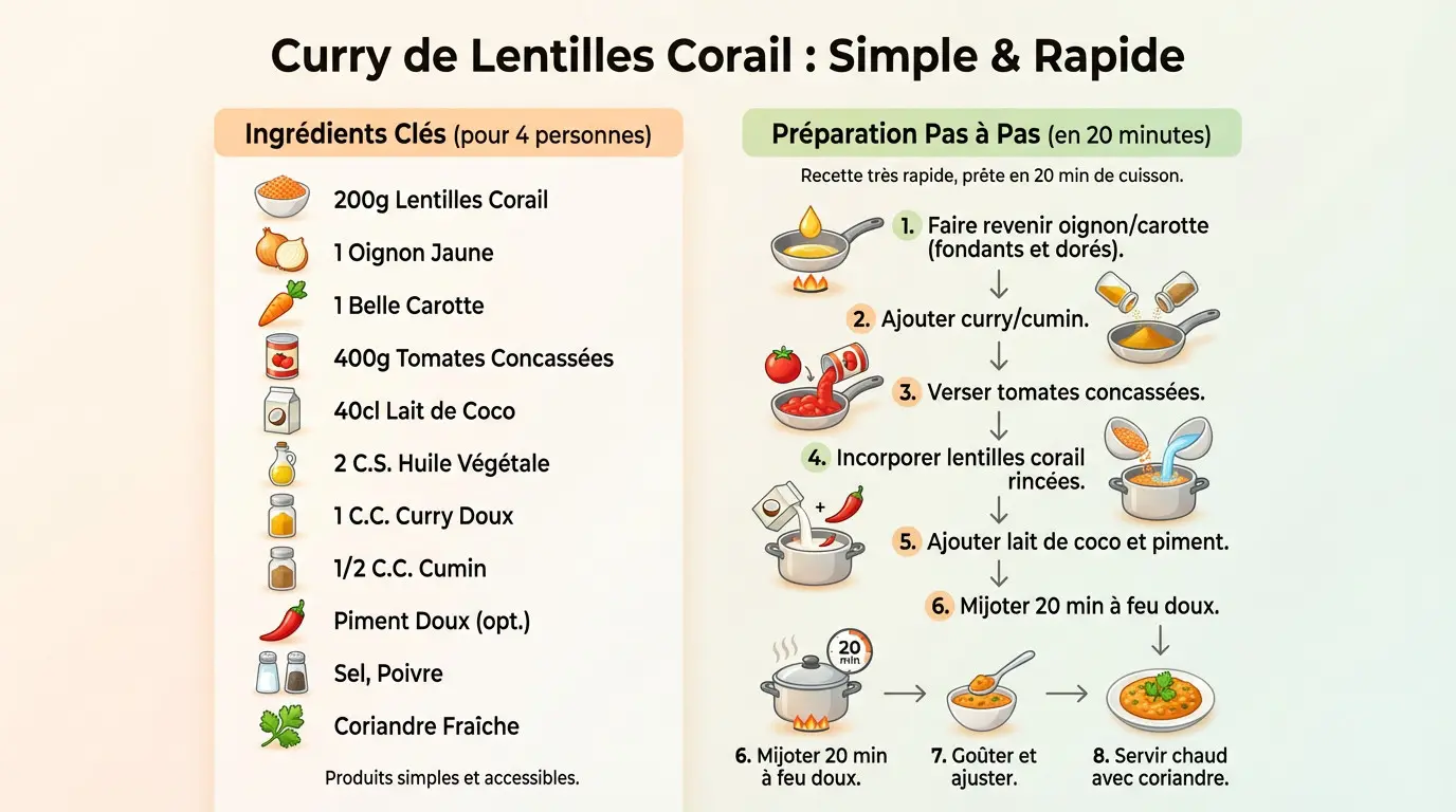 Bol de curry de lentilles corail crémeux au lait de coco avec coriandre fraîche