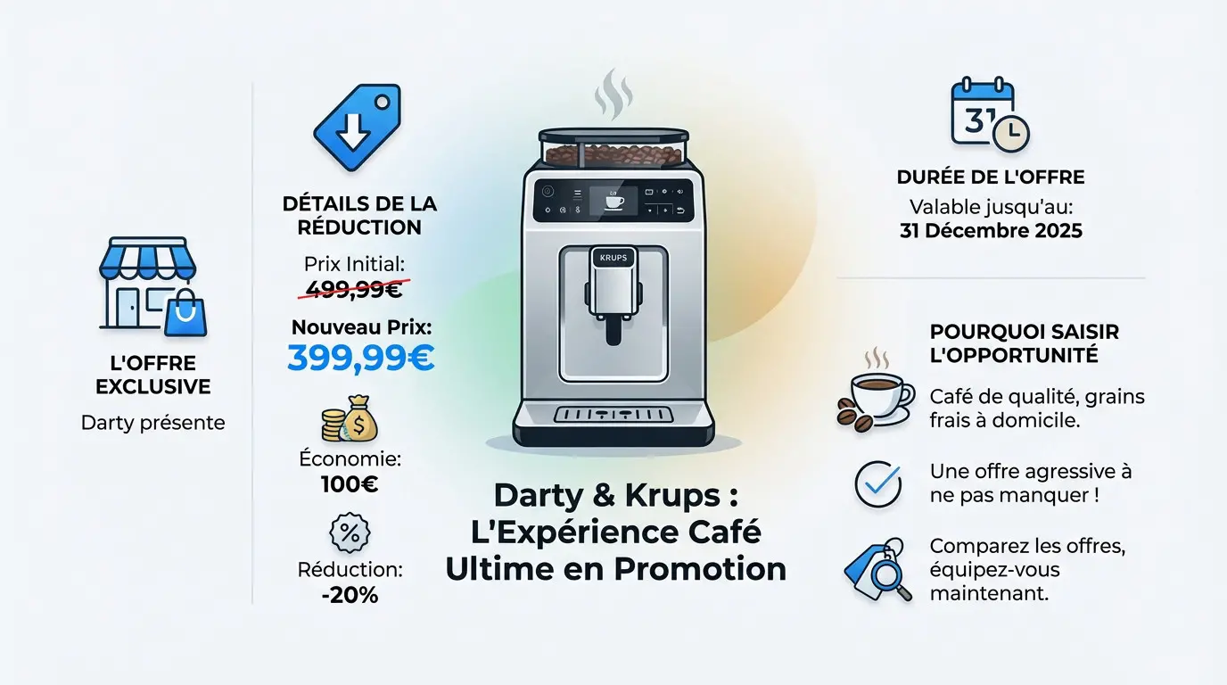 Promotion exclusive Darty sur le broyeur à grains Krups Sensation EA910E10