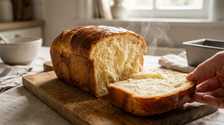 Brioche moelleuse fraîchement sortie du four