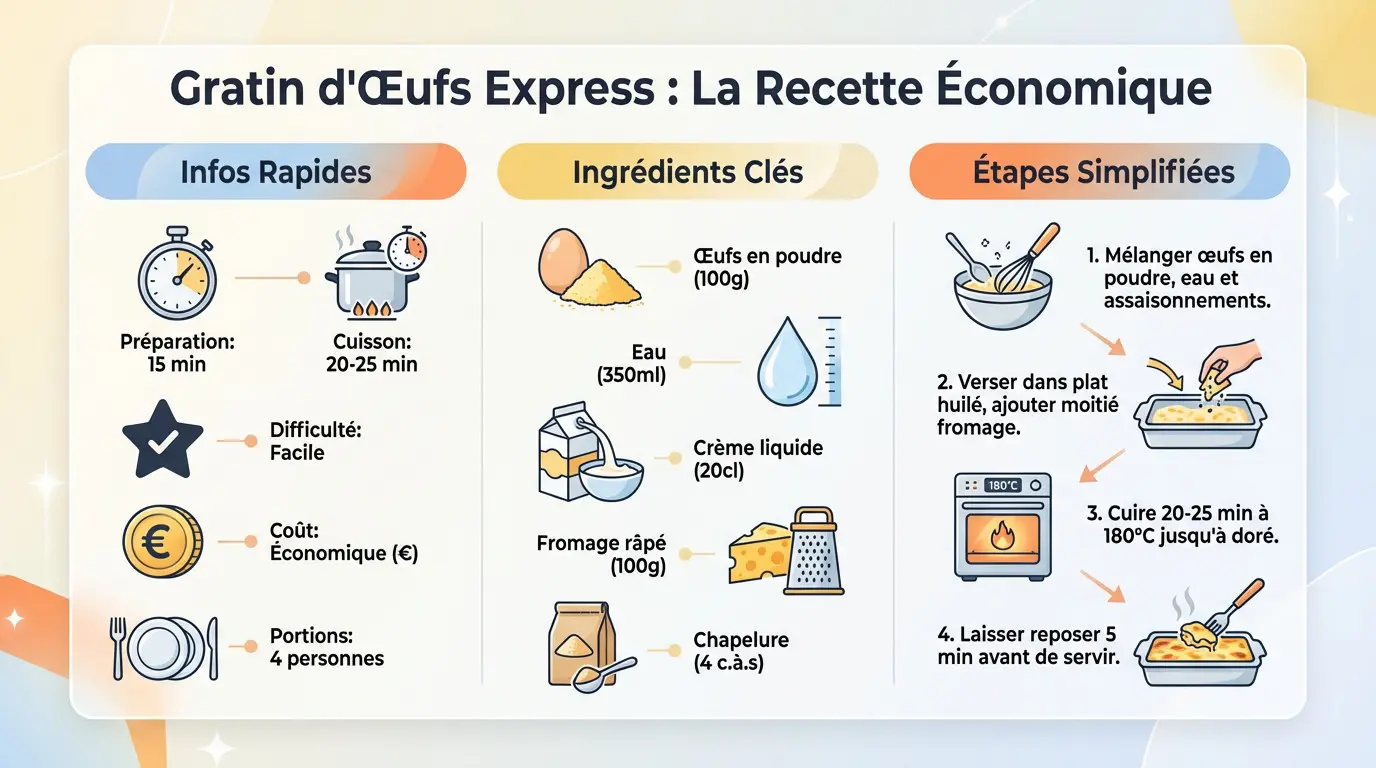 Gratin d'œufs doré et croustillant dans un plat en céramique