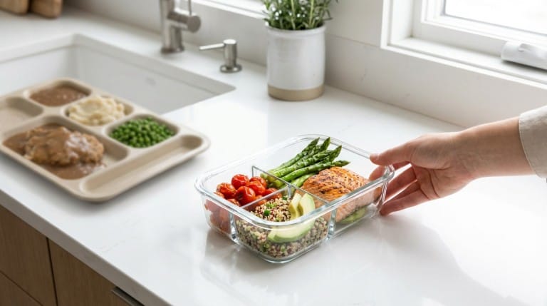 Évolution des plats préparés sains, illustrant la transition vers une alimentation équilibrée