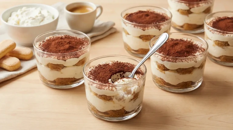 Verrines de tiramisu au café et cacao