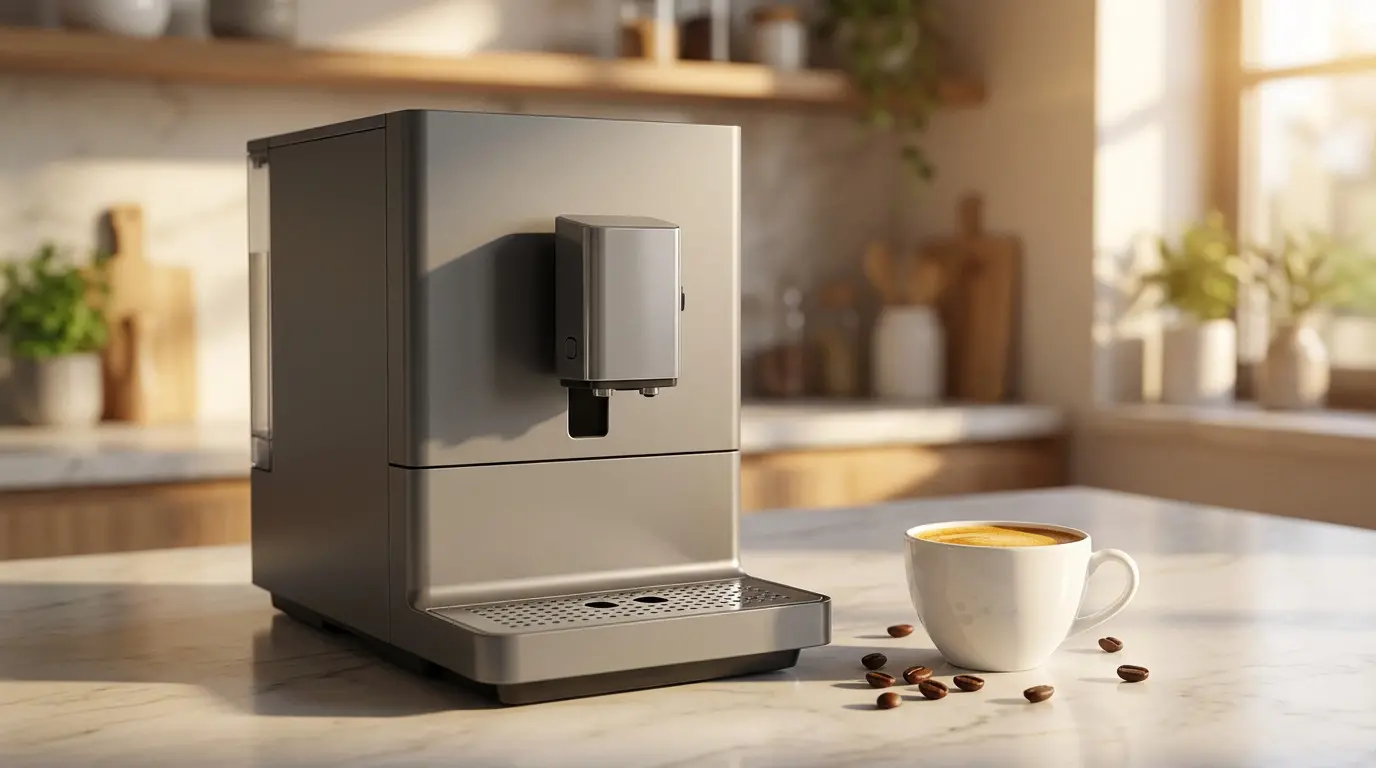 Machine à café moderne avec tasse de café.