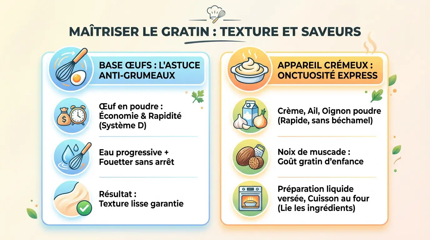Gratin d'œufs doré et croustillant sortant du four
