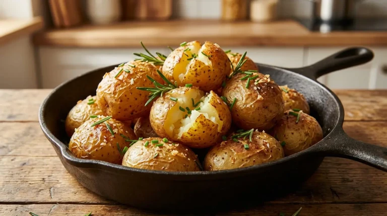 Pommes de terre rôties aux herbes en poêle