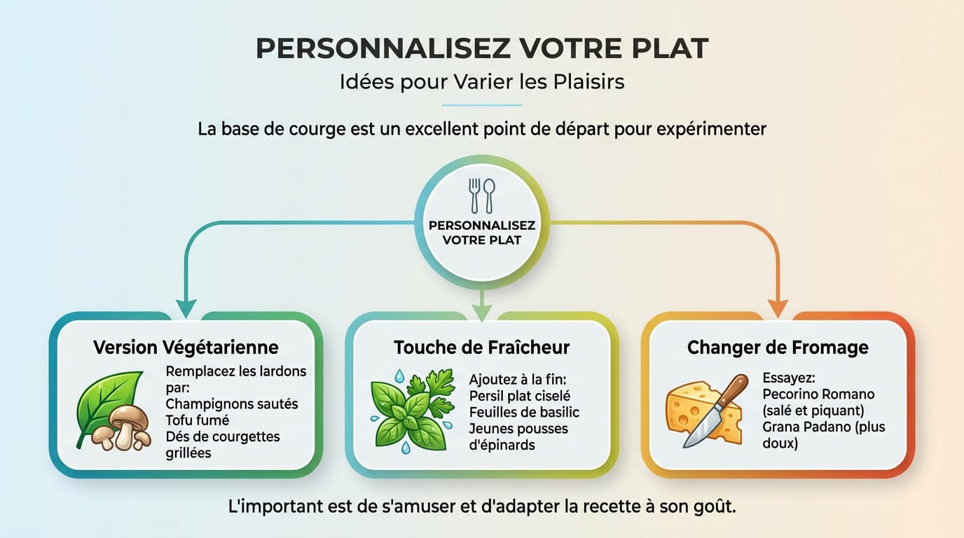 Assiette de courge spaghetti carbonara personnalisée avec des herbes fraîches et du fromage