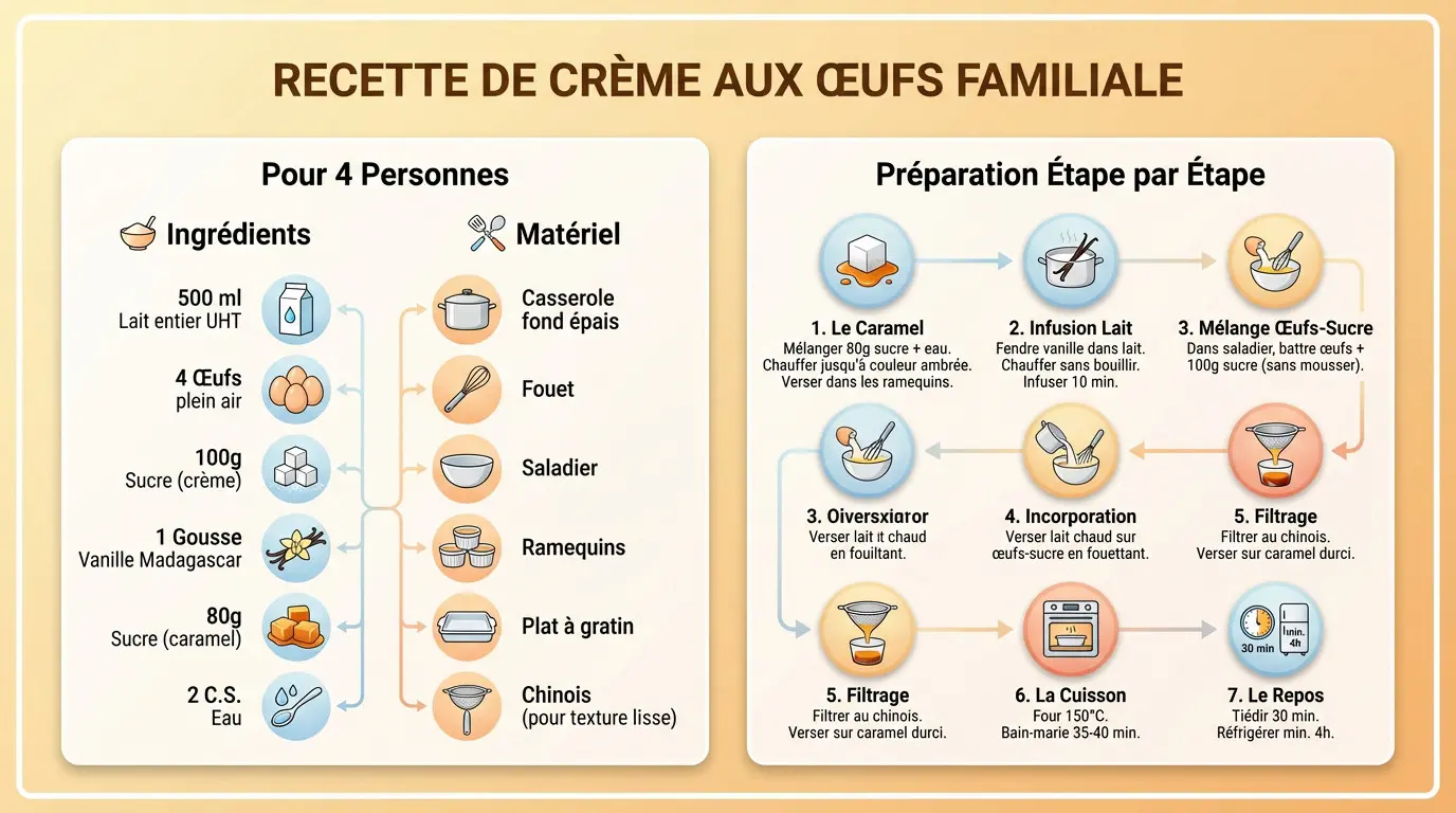 Ramequins de crème aux œufs caramélisée faite maison