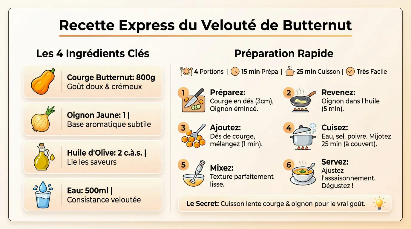 Bol de velouté de courge butternut onctueux avec garniture