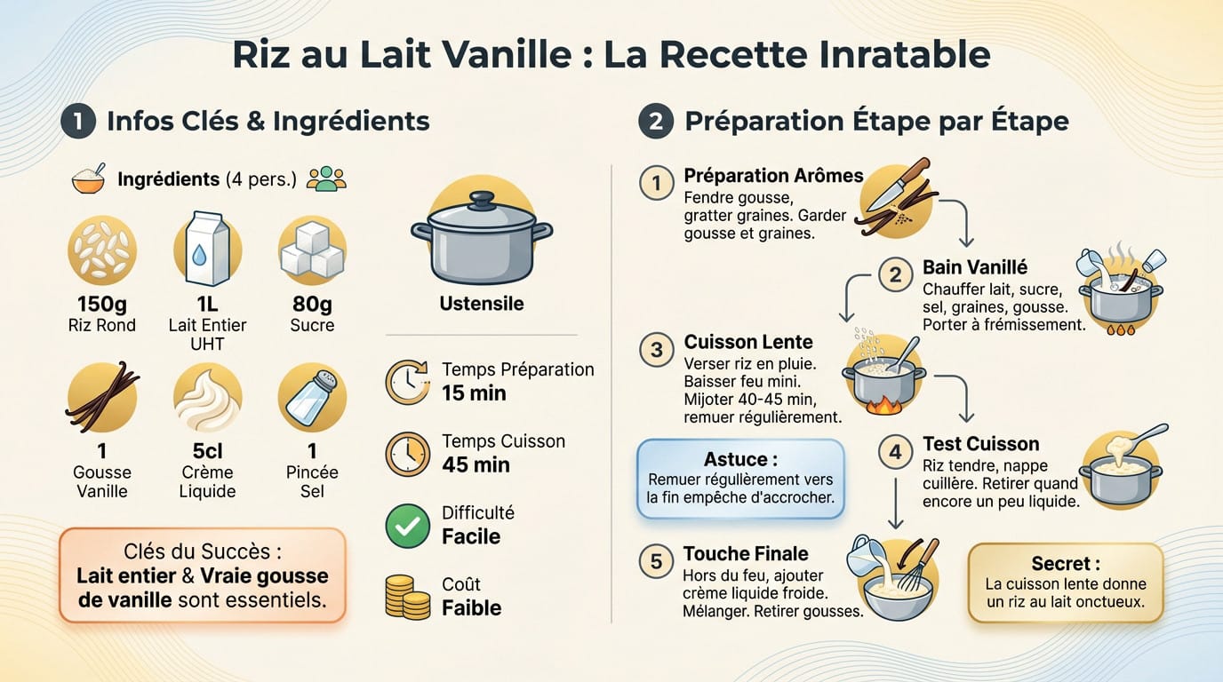 Bol de riz au lait vanille onctueux et crémeux, prêt à déguster