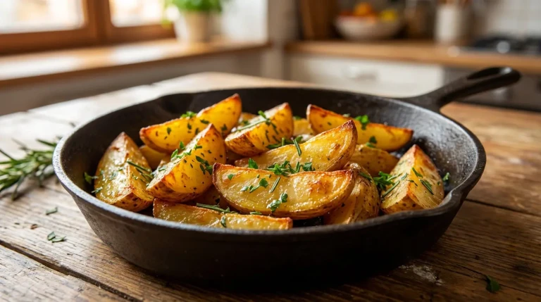 Pommes de terre rôties aux herbes en poêle