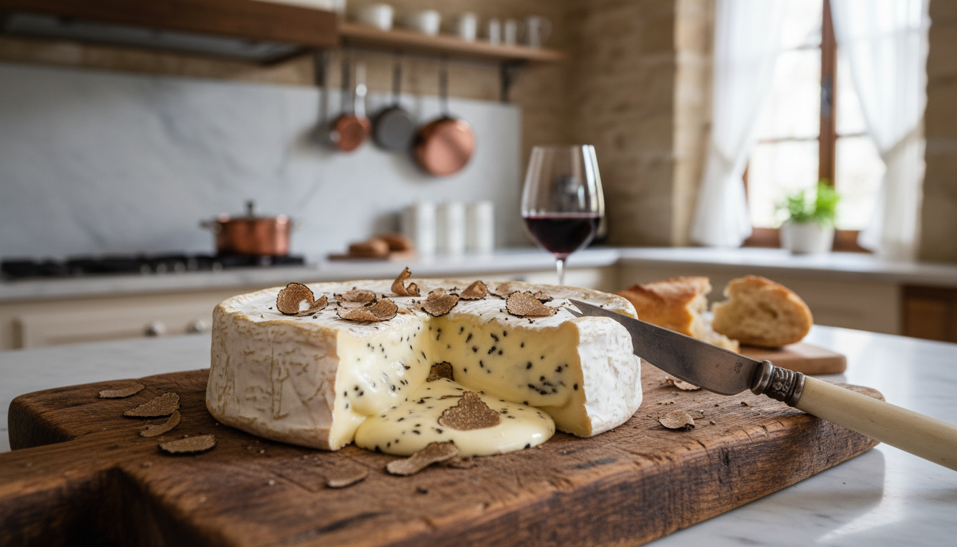 découvrez le brie truffé maison à la noémie honiat, un apéritif chic et gourmand qui ravira vos papilles lors de vos moments conviviaux.