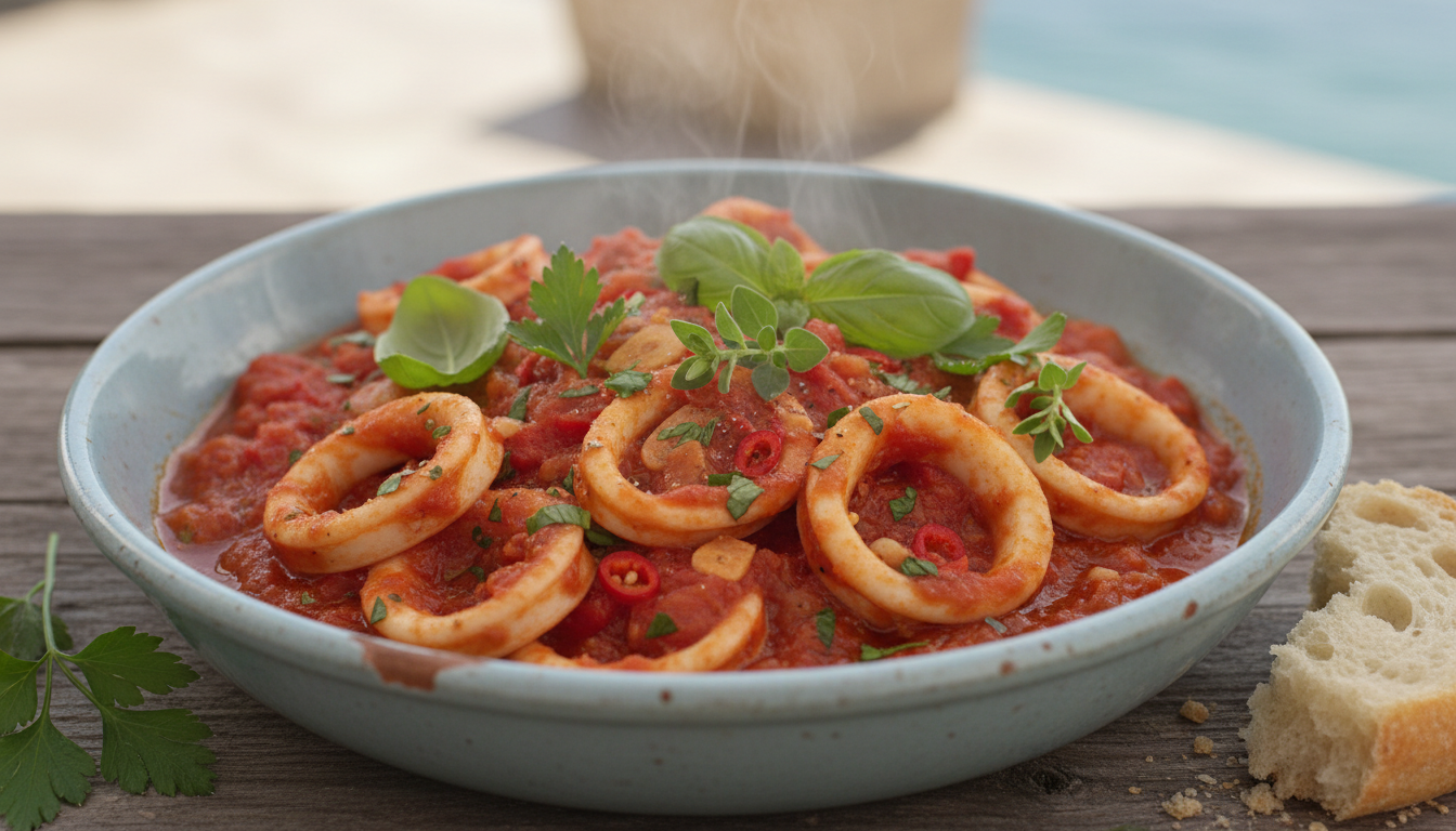 découvrez notre recette de calamars fondants à la sauce tomate, préparée avec le thermomix. une préparation rapide, légère et pleine de douceur pour un repas savoureux et facile.